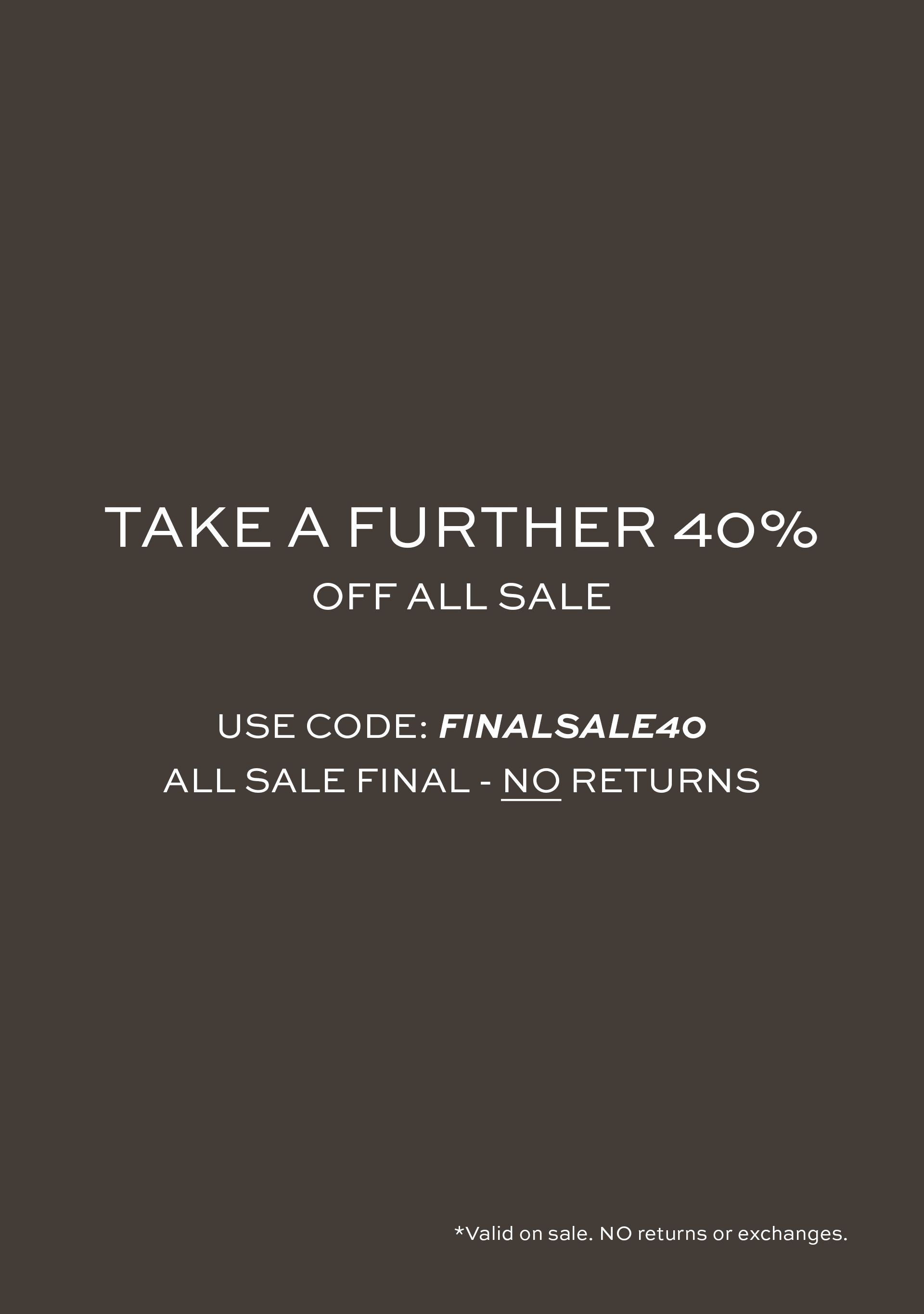 40% OFF SALE