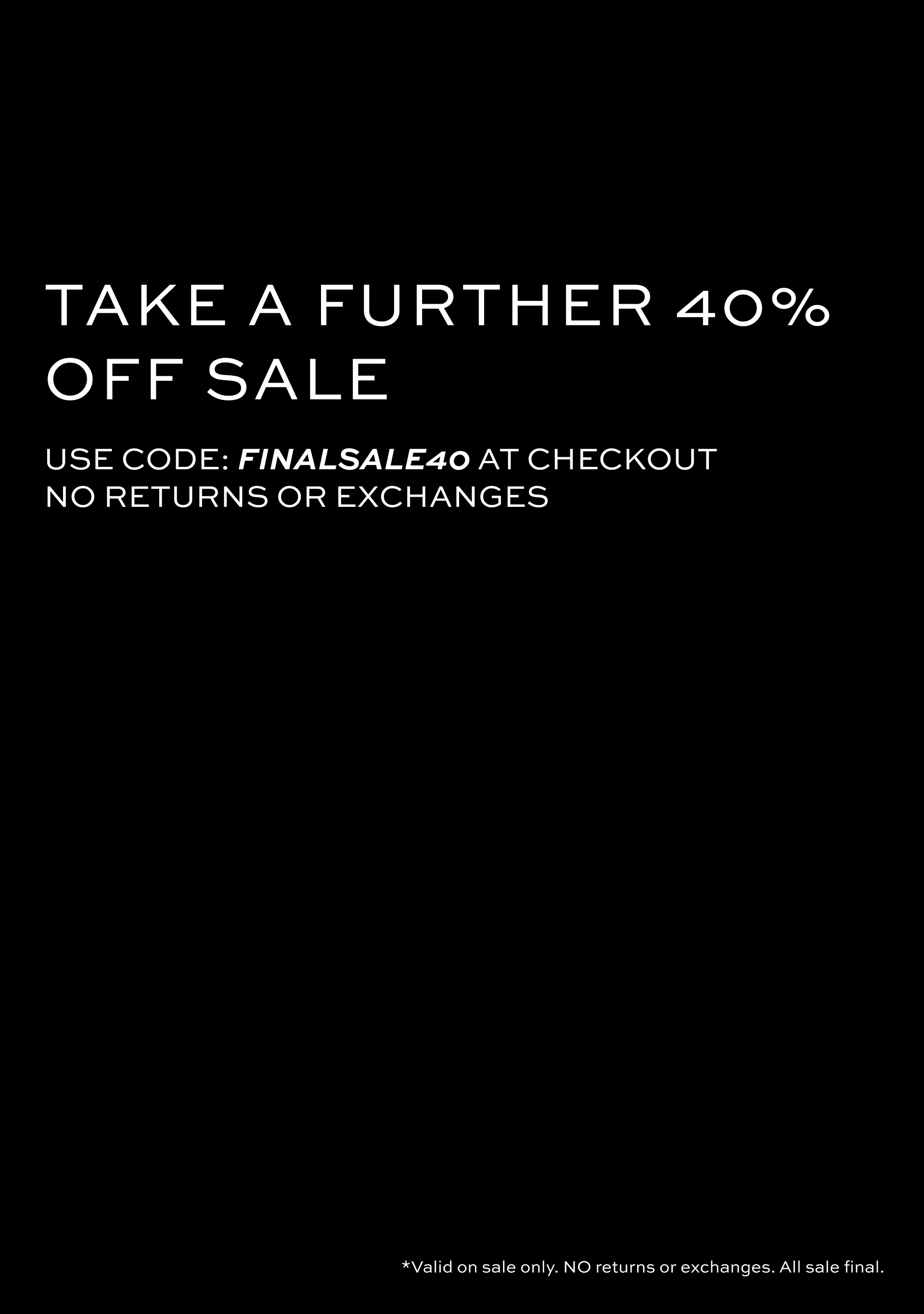 40% OFF SALE