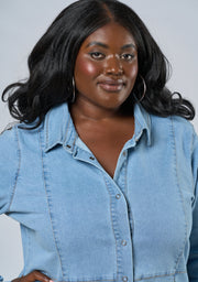 In My Head Denim Mini Dress