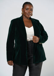 Suddenly Fine Velvet Blazer