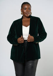 Suddenly Fine Velvet Blazer