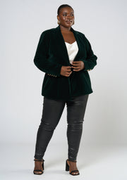 Suddenly Fine Velvet Blazer