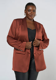 Alyssa Satin Blazer