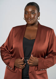 Alyssa Satin Blazer