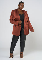Alyssa Satin Blazer