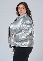 Superfly Silver Puffa Jacket