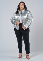 Superfly Silver Puffa Jacket