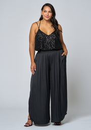 Black Night Wide Leg Pant