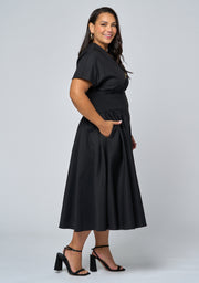 Octavia Zip Front Midi Dress