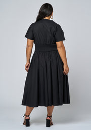 Octavia Zip Front Midi Dress