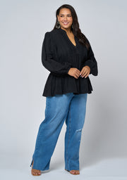 Aurora Rain Peasant Blouse