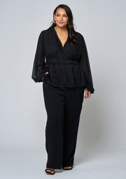 Hot In Here Lace Trim Blouse