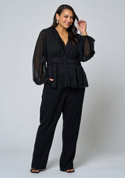 Hot In Here Lace Trim Blouse