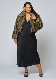 Nightshade Fur Bomber Jacket