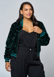 Sunday Girl Sequin Bomber