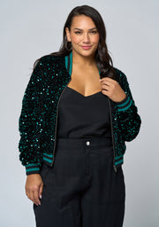Sunday Girl Sequin Bomber