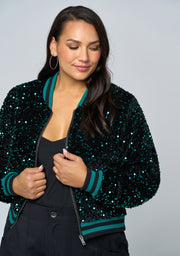 Sunday Girl Sequin Bomber