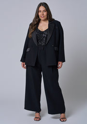 Fired Up Satin Trim Blazer