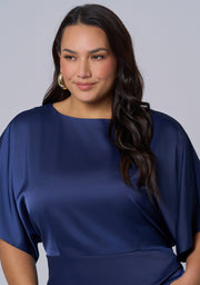 Dark Romance Satin Midi Dress