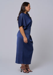Dark Romance Satin Midi Dress