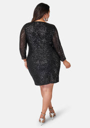 Smokin Hot Sequin Wrap Dress