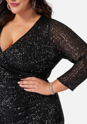 Smokin Hot Sequin Wrap Dress