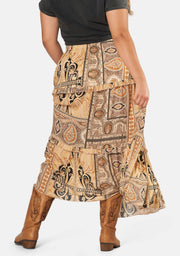 Ember Glow Maxi Skirt