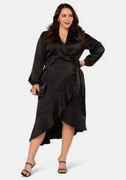 Girl Crush Satin Wrap Dress