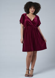 Blushy Worthy Velvet Dress