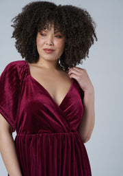 Blushy Worthy Velvet Dress
