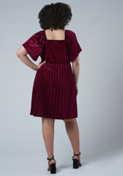 Blushy Worthy Velvet Dress
