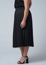 My Best Pleated Satin Skirt