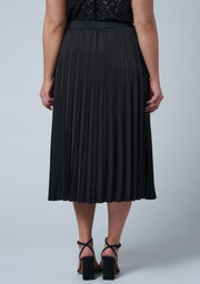 My Best Pleated Satin Skirt