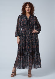 Wild Forest Print Maxi Dress