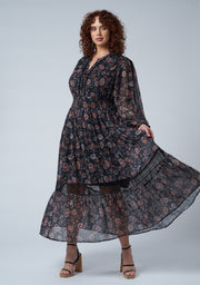 Wild Forest Print Maxi Dress