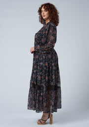 Wild Forest Print Maxi Dress