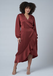 Girl Crush Satin Wrap Dress