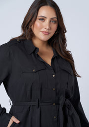 Behind Barz Shirt Dress