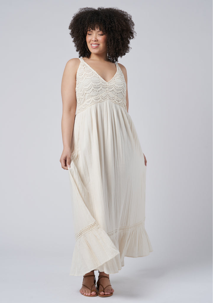 Olivia lace hotsell bodice maxi dress