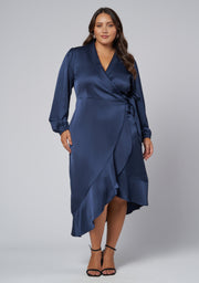 Girl Crush Satin Wrap Dress