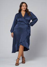 Girl Crush Satin Wrap Dress