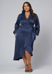 Girl Crush Satin Wrap Dress