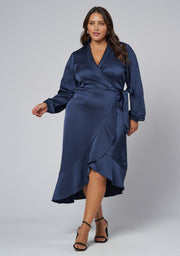 Girl Crush Satin Wrap Dress