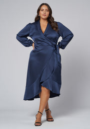 Girl Crush Satin Wrap Dress