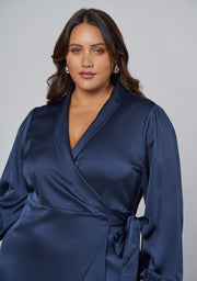Girl Crush Satin Wrap Dress
