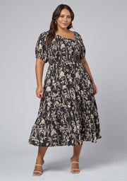 Ella Asymmetric Midi Dress