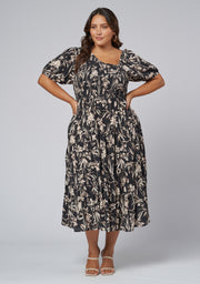 Ella Asymmetric Midi Dress