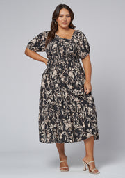 Ella Asymmetric Midi Dress