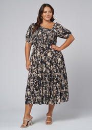 Ella Asymmetric Midi Dress