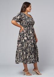 Ella Asymmetric Midi Dress